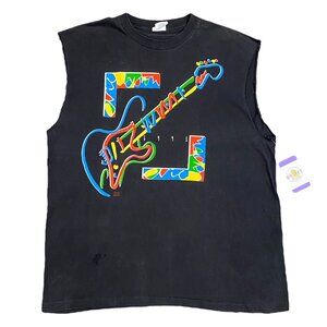1995 ERIC CLAPTON Tshirt Neon Guitar Concert Rock Band Blues Tour Grunge Rocker